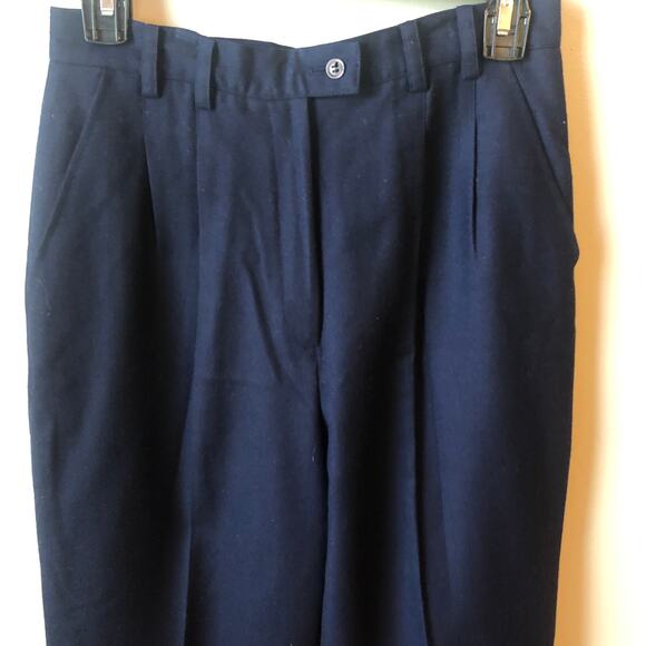 The Eagle's Eye Vintage Navy Wool Pants Preloved Women's Size 12 - Picture 5 of 10